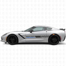 Set Adesivi in Vinile con Strisce Laterali Sportive per Chevy Corvette_2