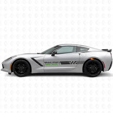Set Adesivi in Vinile con Strisce Laterali Sportive per Chevy Corvette_3