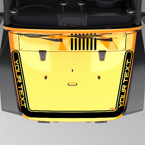 Adesivo in vinile a striscia perimetrale cofano per Jeep Wrangler Gladiator