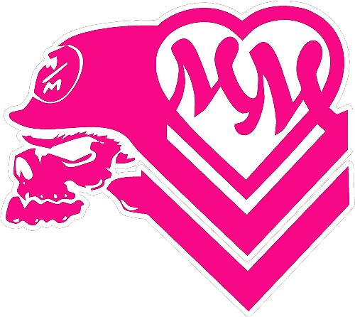 Set di Adesivi in Vinile Cuore con Teschio Stile Metal Mulisha