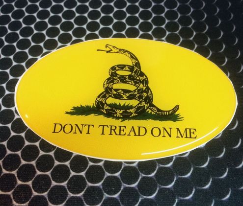 Don't Tread on Me Proud USA Shield Domed Decal Emblem Car Sticker 3D 3,25 x 2