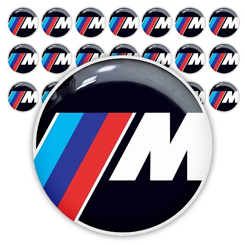 Set di Adesivi Emblema a Cupola 3D M-Style per BMW
