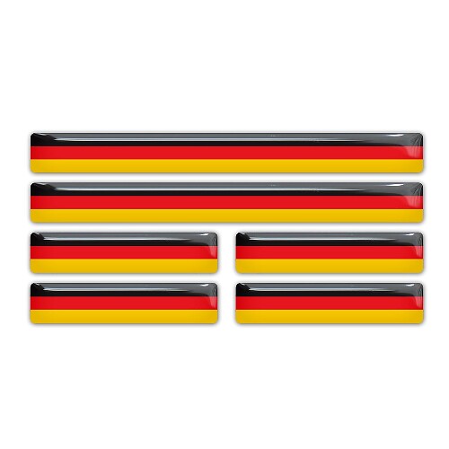 Set di adesivi a decalcomania 3D con gel bombato della bandiera tedesca per BMW Mercedes VW Audi