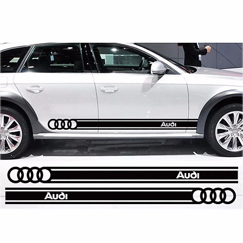 Set di Adesivi in Vinile con Strisce Laterali Marchiate per Auto Audi