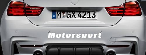Motorsport Vinyl Decal Sticker sport auto da corsa adesivo emblema paraurti logo BIANCO