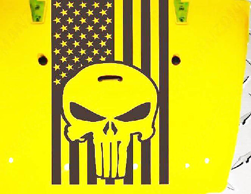 Adesivo in Vinile con Teschio Punisher Bandiera Americana per Jeep Wrangler