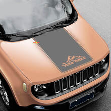 Adesivo in Vinile per Cofano Blackout Mountains per Jeep Renegade 2