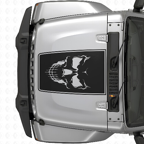 Adesivo in vinile oscurante Evil Skull Hood per Jeep Wrangler_1