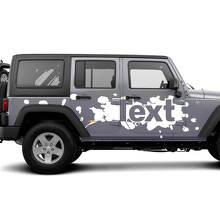 Kit adesivi laterali a schizzi di vernice per Jeep Wrangler JK JL 2