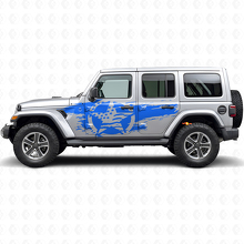 Kit di Adesivi in Vinile con Bandiera USA Vintage e Stelle per Jeep Wrangler_2