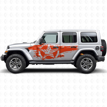 Kit di Adesivi in Vinile con Bandiera USA Vintage e Stelle per Jeep Wrangler_4