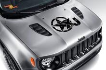 Adesivo per cofano a stella XJ in stile invecchiato adatto per Jeep XJ Cherokee prodotto negli Stati Uniti
 2