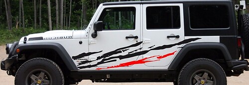 Adesivo Vinil Laterale Antischizzo Fango per Jeep Wrangler