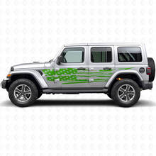 Set di Adesivi Laterali in Vinile con Bandiera Americana Usurata per Jeep Wrangler_3