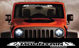 L'adesivo per decalcomanie per striscioni per parabrezza Smoky Mountain Edition si adatta ad altri Jeep Wrangler