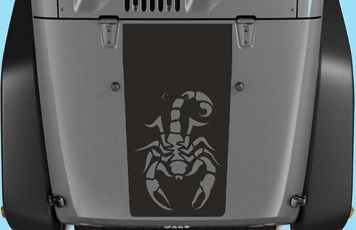 Jeep Adesivi Decalcomanie Jeep Wrangler Blackout Scorpion Vinile Decalcomania per cofano H114
