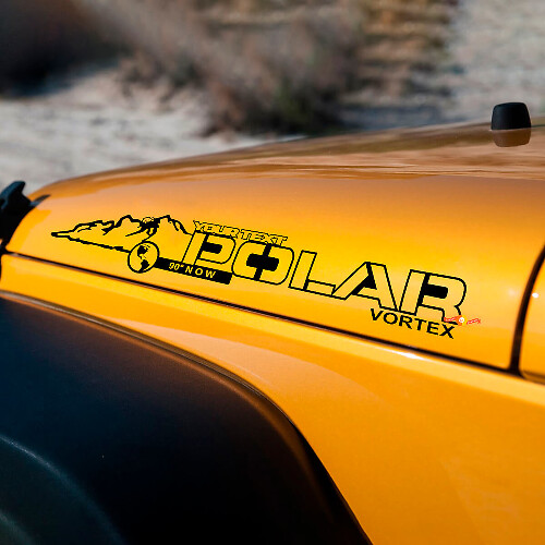 Adesivi in vinile Polar Vortex per cofano per Jeep Wrangler JK JKU