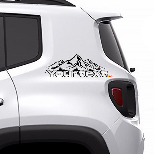 Adesivi in Vinile Montagne per Quarti Posteriori per Jeep Renegade