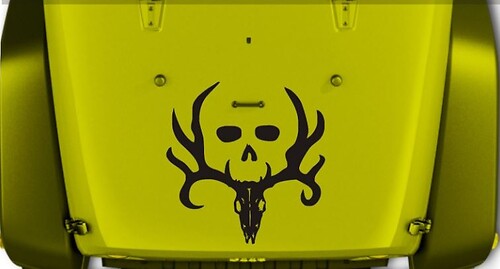 Jeep Wrangler Bone Collector vinile adesivo per cofano Jk Jku Lj Tj 23 X 23
