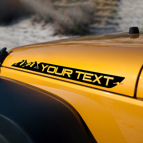 Stile Montano con Adesivo in Vinile Personalizzato per Cofano Jeep Wrangler