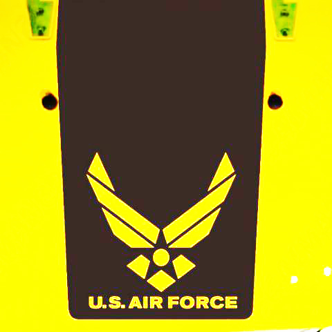 Adesivo in vinile black-out USAF Air Force per cappuccio Jeep Wrangler TJ LJ JK JKU