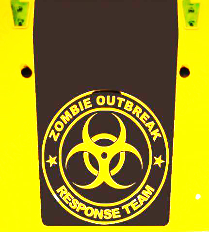 Adesivo vinile con cappuccio del Blackout Zombie Outbreak Response Team per Jeep Wrangler