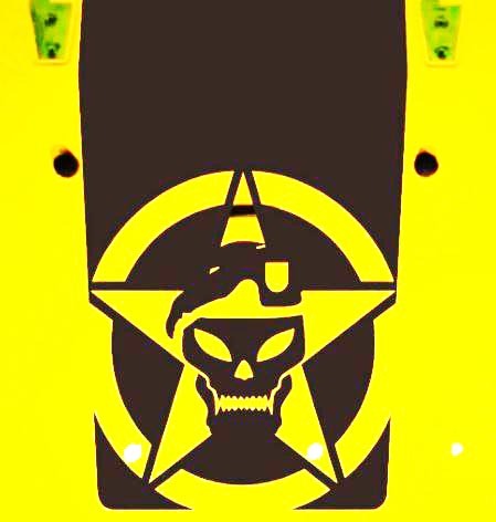 Adesivo in vinile Black Ops Skull Hood per Jeep Wrangler