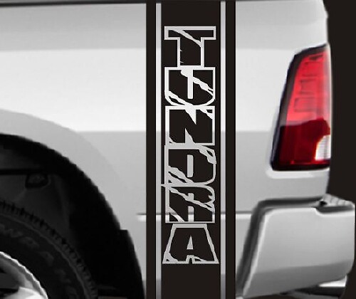 2 adesivi per camion Toyota Tundra a strisce in vinile, decalcomanie, circa 11 x 46 ciascuno
