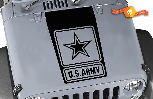 Adesivo in vinile U.S. Army Star per cofano Jeep Wrangler JK JKU TJ LJ
