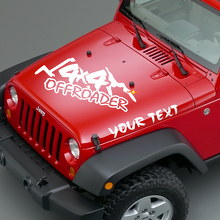 Adesivi in Vinile con Scritta Offroader per Cofano Jeep Wrangler_2