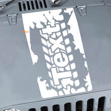 Adesivo in Vinile Battistrada Pneumatico per Cofano Jeep Wrangler JK JKU LJ TJ 2