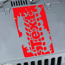 Adesivo in Vinile Battistrada Pneumatico per Cofano Jeep Wrangler JK JKU LJ TJ 3