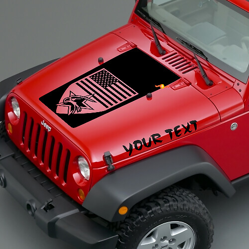 Adesivi in Vinile per Cofano con Stemmi Americani per Jeep Wrangler JK JKU LJ TJ