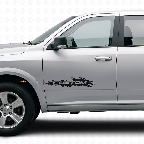Adesivo Vinile per Porta Stile Splash Personalizzato per Dodge Ram Rebel 1500-3500 2009-2016