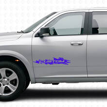 Adesivo Vinile per Porta Stile Splash Personalizzato per Dodge Ram Rebel 1500-3500 2009-2016_2