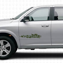 Adesivo Vinile per Porta Stile Splash Personalizzato per Dodge Ram Rebel 1500-3500 2009-2016_3