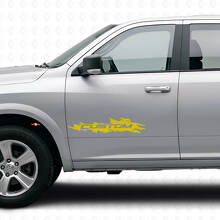 Adesivo Vinile per Porta Stile Splash Personalizzato per Dodge Ram Rebel 1500-3500 2009-2016_6