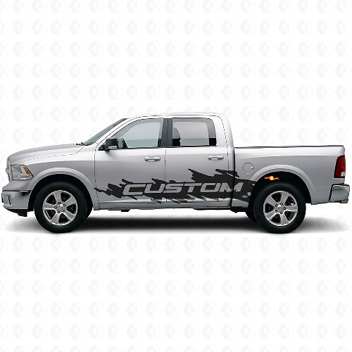 Kit adesivi laterali personalizzati Mud Splash per Dodge Ram Rebel 2009–2016