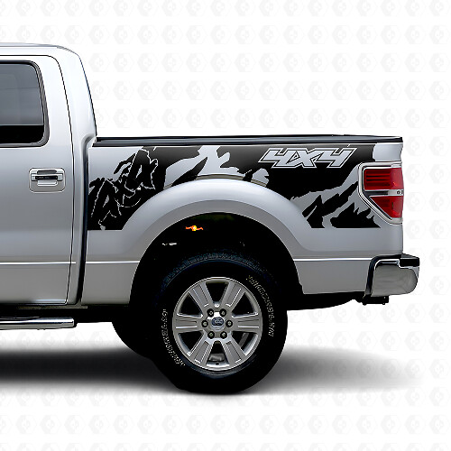 Adesivo Vinile Laterale Posteriore Stile Off Road 4x4 per Musclecar camion 2010-2020