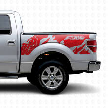 Adesivo Vinile Posteriore Laterale Stile Off Road FX4 4x4 per Musclecar camion 2010-2020_4