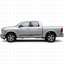 Adesivo in vinile a strisce laterali stile Hemi personalizzato per Dodge Ram Rebel 1500 2009–2016_3