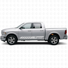 Adesivo in vinile a strisce laterali stile Hemi personalizzato per Dodge Ram Rebel 1500 2009–2016_5