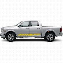 Adesivo in vinile a strisce laterali stile Hemi personalizzato per Dodge Ram Rebel 1500 2009–2016_6