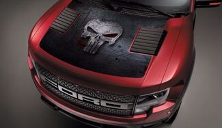 Ford Raptor F-150 cappuccio grafica Punisher Skull decalcomania in vinile