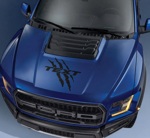 Adesivo Decalcomania Grafica Artiglio Logo Cofano Testo Personalizzato per Musclecar camion power truck 2017
