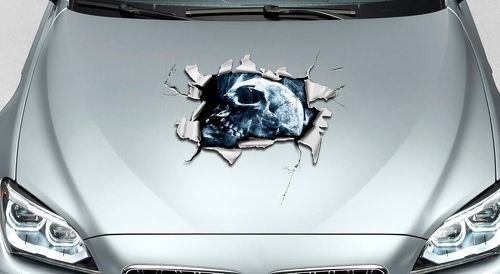 Buco del cranio nel cappuccio lacrime strappato strappato Grafica Decal Sticker Pick-up Truck SUV Car