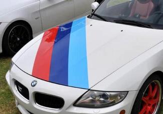 Adesivo adesivo in vinile con strisce colorate BMW M Rally Hood Racing Motorsport Performance
