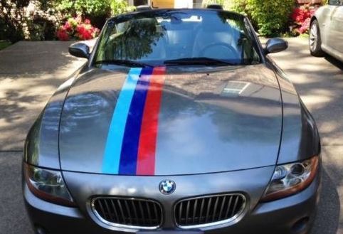 Adesivo in vinile per il cofano con strisce in stile M Performance per BMW Z4