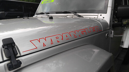 2 pezzi NUOVO WRANGLER cofano laterale adesivo decalcomania grafica JEEP WRANGLER RUBICON SAHARA qualsiasi colore

