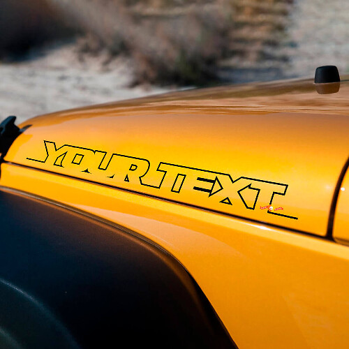 Set Adesivi in Vinile con Scritta Cofano Laterale per Jeep Wrangler Rubicon Sahara